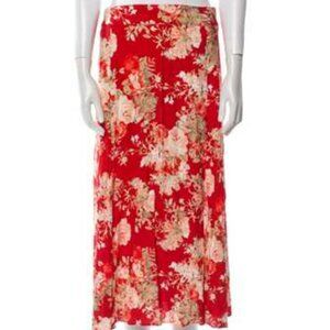 Sezane Tabata Floral Midi Skirt